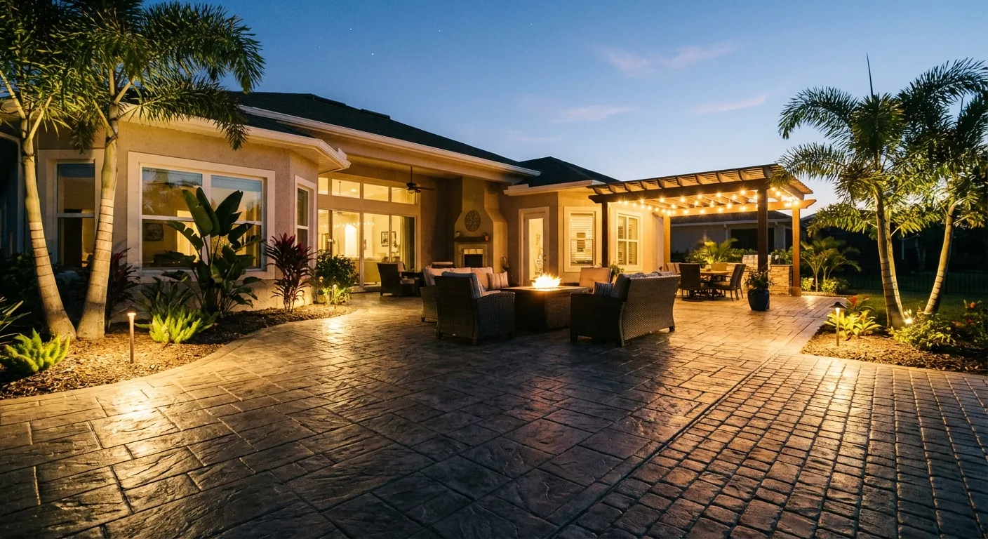concrete night lighting Hernando Beach FL