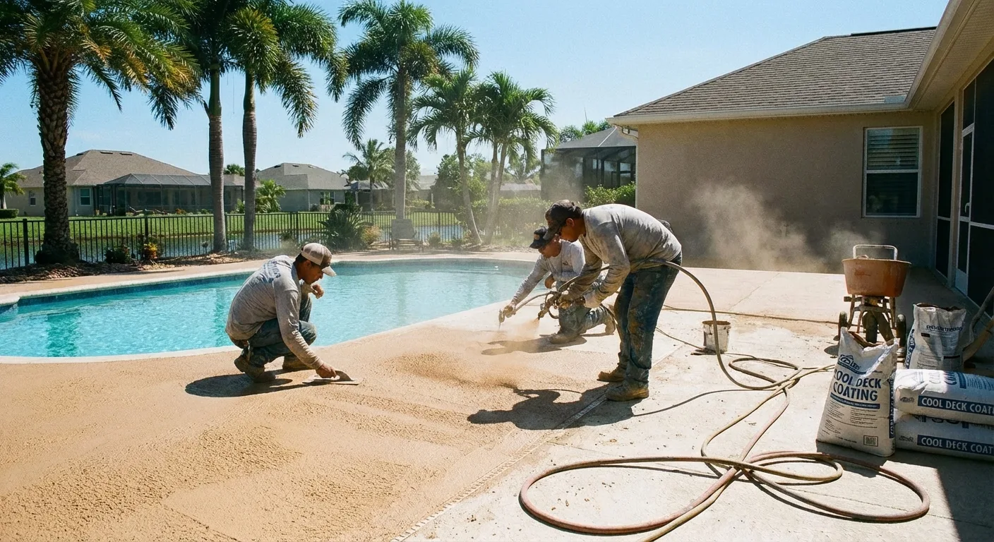 concrete pool deck resurfacing Brookridge FL