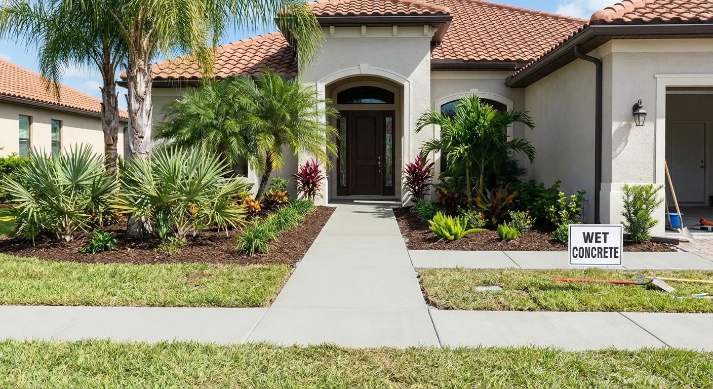 concrete sidewalk 1 Hudson FL