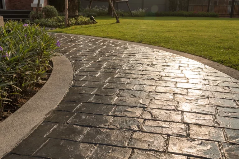 stamped concrete walkway Hernando Beach FL